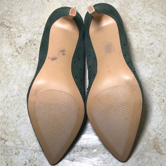 Marc Fisher Green Suede Embellished Pointed-Toe Stiletto Heels Womens Size 7.5 - Picture 7 of 7